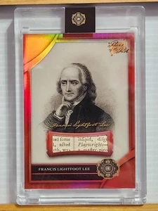Francis Lightfoot Lee 2025 Pieces of the Past 1776 Freedom Fighters RED RELIC - Picture 1 of 6