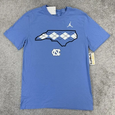 North Carolina Tar Heels Shirt Mens Small Powder Blue Jordan Basketball Nike UNC - Image 1 of 4