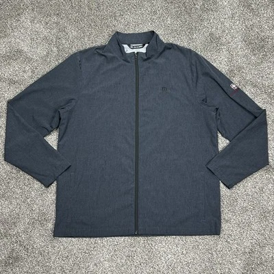 Travis Mathew Lightweight Performance Jacket Full Zip Gray Mens XL Embroidered - Image 1 of 4