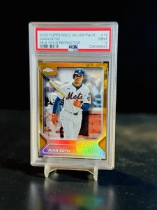 Mets Topps 2025 cromo NSCC Juan Soto refractor de oro/50 PSA nacional como nuevo 9 - Imagen 1 de 2