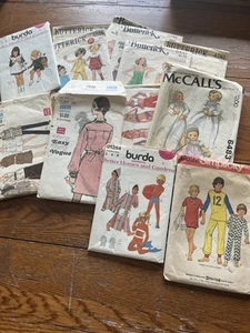 Colección de patrones surtidos de ropa de colección, sin cortar varias marcas coser-a tu elección - Imagen 1 de 14