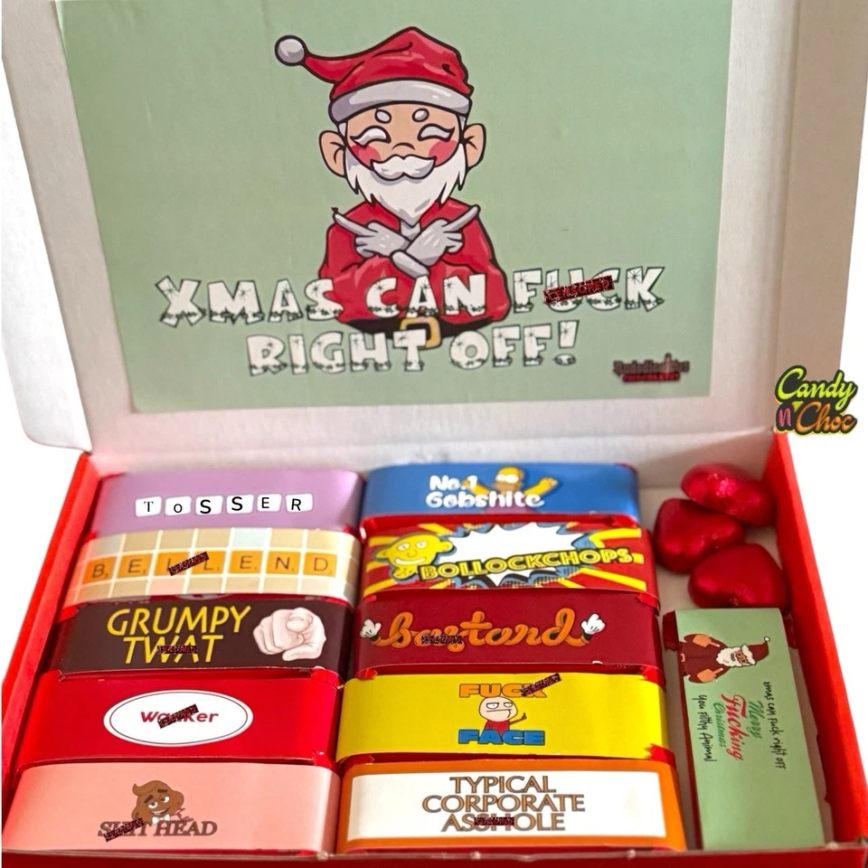 CADBURY’S Rude Chocolate Bar Wrapper Novelty Joke Christmas Fun Gift Xmas Box Hamper Prank