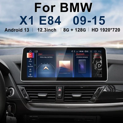 12.3" Apple Carplay Screen For BMW X1 E84 Android 13 Autoradio Navigation 128G - Image 1 of 4