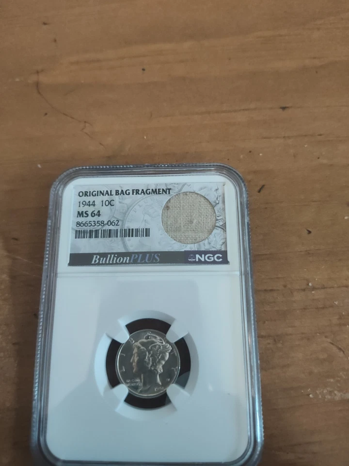 1944 10 Cent Ms64 NGC With Original Bag Fragment Bullion Plus - Image 1 of 1