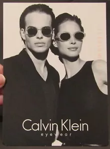Gafas Calvin Klein, postal publicitaria de 4" x 6" publicada 1996 - Imagen 1 de 2
