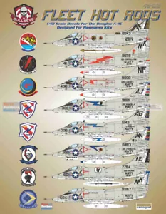 Autocollants d'aviation modèle BMA48015 1:48 Bullseye - A-4C Skyhawk « Fleet Hot Rods » - Photo 1 sur 6
