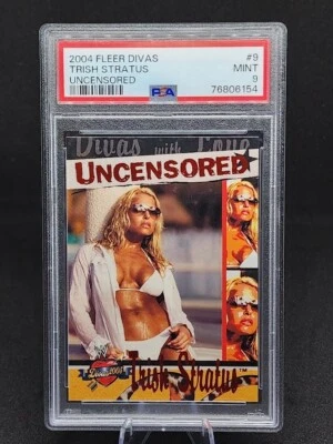 2004 Fleer WWE TRISH STRATUS дивы без цензуры #9 PSA 9 новом POP 1 - Изображение 1 из 2