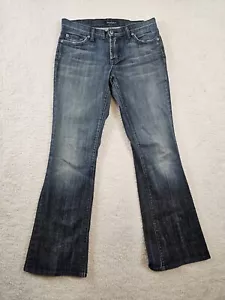 Pantalones de mezclilla para mujer David Kahn talla 28 pierna ancha acampanados corte bota lavado medio hechos en EE. UU. - Imagen 1 de 18