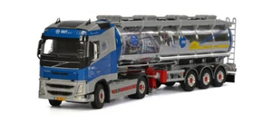 1:50 Truck WSI VOLVO FH4 GL 4X2 TANK TRAILER - 3 AXLE For ROGER HEINEN gift - Picture 1 of 3