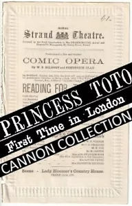 More details for 1876 first night princess toto theatre programme ws gilbert &amp; sullivan