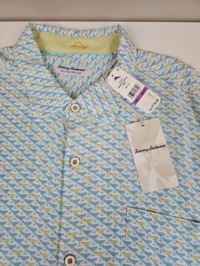$128 Tommy Bahama Hombres Veracruz Cay Mezclador de Cócteles Camisa Manga Corta Para Hombres 2XLT - Imagen 1 de 10