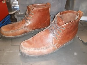 Vintage ORVIS Brown Leather Gro-Cord Chukka Chelsea Boot Shoes Men's Sz 11 D - Picture 1 of 13