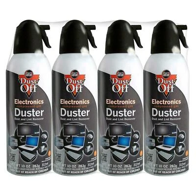 Dust-off DPSXL4 Compressed Computer Gas Duster 10 Oz 4 Pack, Priority Shipping . - Image 1 of 4