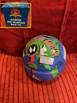 Fofo! NOVO NA CAIXA NOS '98 Warner Bros MARVIN MARTIAN Looney Tunes formato globo BANCO DE ESTANHO - Imagem 1 de 4