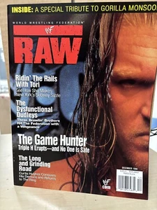 WWF RAW Magazine Dec 1999 Triple H Gorilla Monsoon With Tori Centerfold Poster - Picture 1 of 8