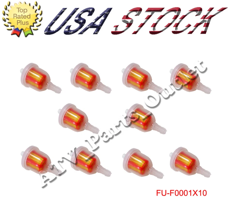 10pcs Gas Fuel Filter Dirt Bike ATV Quad Go Kart Moped Scooter Taotao 50cc 125cc