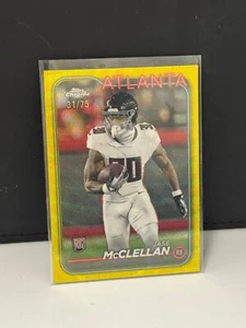 2024 Topps Chrome Jase McClellan Rookie Card Atlanta RB 31/75 - Bild 1 von 2