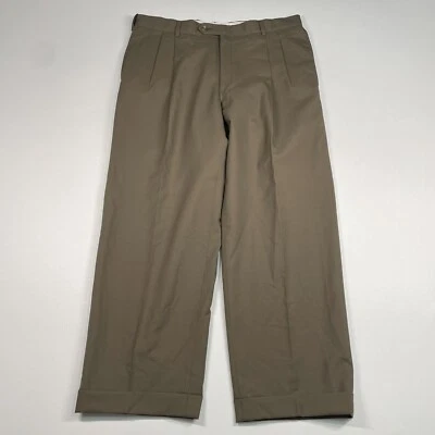 Nicklaus Pants Men’s 35x27 Brown 100% Wool Trousers - Image 1 of 4