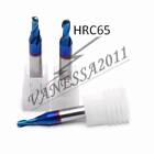 HRC55 HRC65 Frezowanie kulowe nos Nakrętka 2 rowki Młynek końcowy R0.5-2 (wał 6)