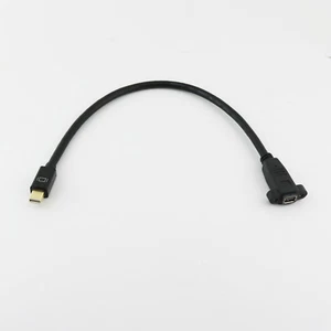 Mini DP DisplayPort Male to Mini DP Female Panel Mount Converter Adapter Cable - Picture 1 of 17