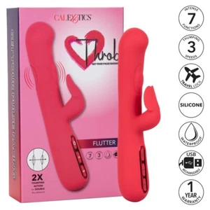 California Exotics Throb Flutter Pink Waterproof Rabbit Siicone Vibrator G-Spot - Picture 1 of 15