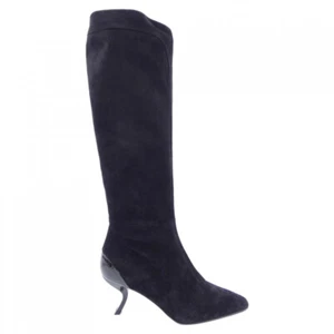 ROGER VIVIER stivali da donna in camoscio nero taglia 37,5 - Foto 1 di 6