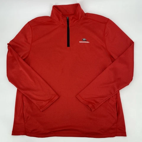 Georgia Bulldogs Sweatshirt Mens 2XL Performance Pullover Champion Quarter Zip Cover