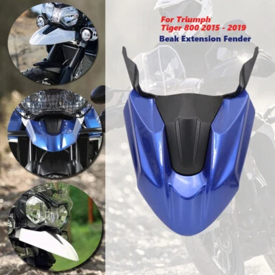 Front Fairing Extension Beak Fender Extender Blue For Triumph Tiger 800 2019 15 - Image 1 of 4