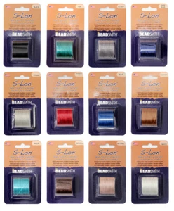 BeadSmith® S-Lon™ Bead Cord 0.5mm Diameter Stringing Material 70m * Many Colors - Picture 1 of 13