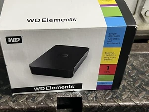 wd elements wdbaau0010hbknesn 1 TB external harddrive usb 2.0 - Picture 1 of 7