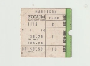 EFÍMERO: GEORGE HARRISON, TALÓN DE BOLETO DE CONCIERTO DE RAVI SHANKAR, EL FORO, 12/11/74 - Imagen 1 de 2
