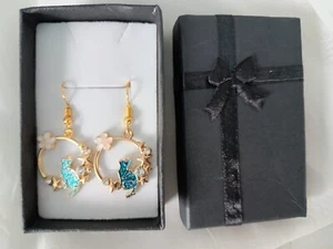 Earrings jewelley Purrfect Feline Fashion Girls Ladies Gift Cat Dangle - Bild 1 von 5
