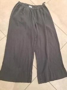 Oh My Gauze! Pants Capri Cropped Cotton Gray Size 1 S/M - Picture 1 of 2