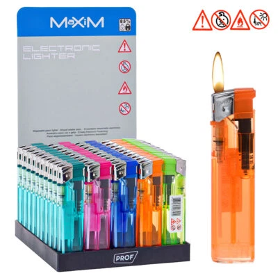 50 Stück Feuerzeuge Maxim Elektronisch Elektronik Feuerzeug Elektronikfeuerzeuge