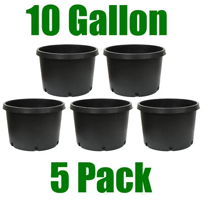 Contenedor de vivero de 5x 10 galones maceta para plantas cultivador de suelo hidroponía Foto 1 de 4