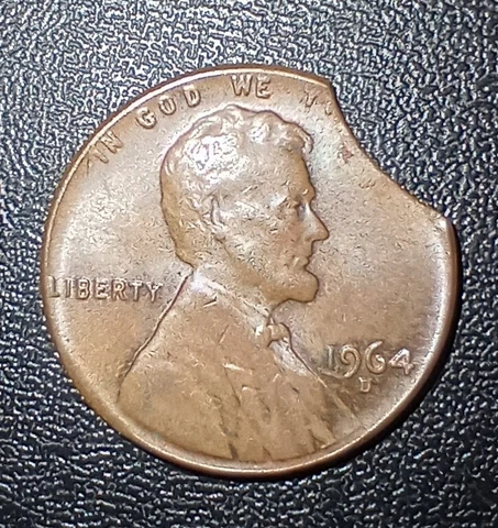 1964 LINCOLN CENT Clipped ERROR Coins Collection Nice #225 Cover