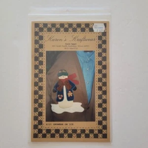 Snowman On Ice Applique Pattern Karen's Kraftwear A121 - Picture 1 of 2