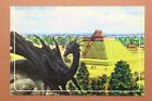 Aztec Maya temple supreme deity Huge Black DRAGON. Vintage Russian postcard??