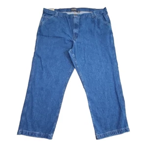 Pantalones de mezclilla de carpintero grandes y altos Saddlebred para hombre 52x32 estilo lavado medio 8958 nuevos con etiquetas - Imagen 1 de 20