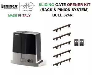 BENINCA SLIDE GATE OPENER / OPERATOR BULL 624R KIT  - Picture 1 of 10
