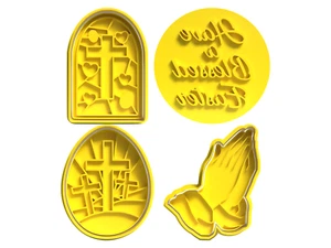 Ostern, Gebet Hände, Christliches Kreuz Set Ausstecher | 3D gedruckt, 3D Figur - Bild 1 von 12