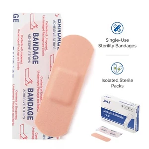 JMU Flexible Fabric Adhesive Bandages 1"x 3" Sterile Fabric Strip 100pcs/box - Picture 1 of 13