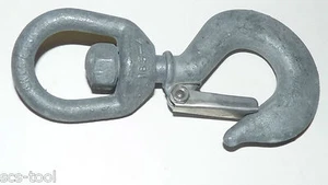 Chicago Hardware 219051 Forged Galvanized 3/4 Ton Safety Snap Swivel Hook USA - Picture 1 of 3