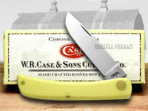 Case xx Sodbuster Jr. Knife Yellow Delrin Handle Carbon Steel Pocket Knives 0032