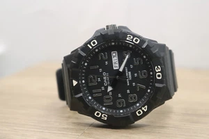 Casio MRW210H-1AV, Oversized Dial, Black Resin Band, Day/Date, 100 Meter New Bat - Picture 1 of 6