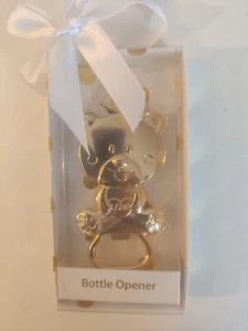 Baby Shower Party Favors Teddy Bear Bottle Opener Gold 20 Pieces - Picture 1 of 5
