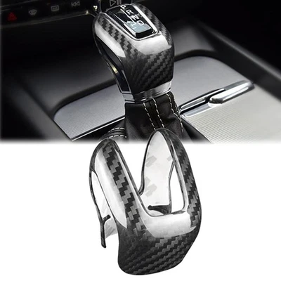 Carbon Fiber Black Gear Shift Knob Cover Trim For Volvo XC60 XC90 S60 S90 V60 - Image 1 of 3