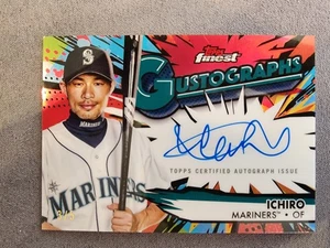 2025 Topps Finest Gustographs Ichiro Suzuki Auto Red 3/5 Refractor 1:2,563 Packs - Picture 1 of 6