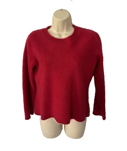 Maglione girocollo Prive rosso 100% cashmere taglia XL (corre Sm) - Foto 1 di 7