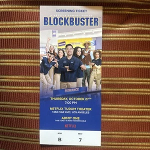 Blockbuster Movie World Premiere Ticket - Picture 1 of 4